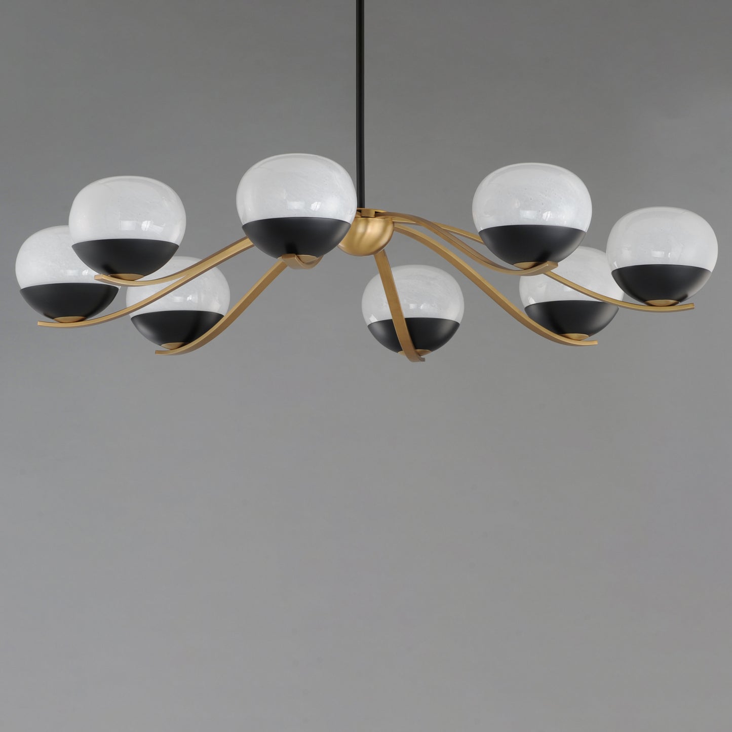 Lucerne 8-Light Chandelier Black/Natural Aged Brass by Maxim Lighting