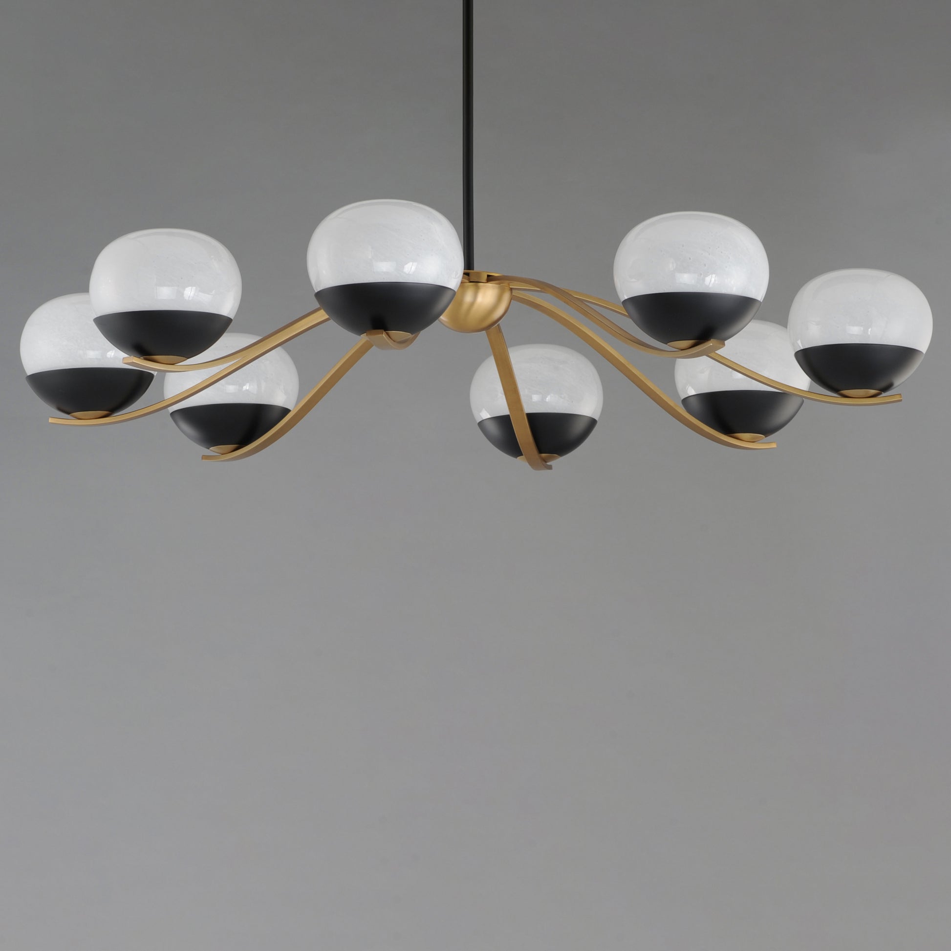 Lucerne 8-Light Chandelier Black/Natural Aged Brass by Maxim Lighting