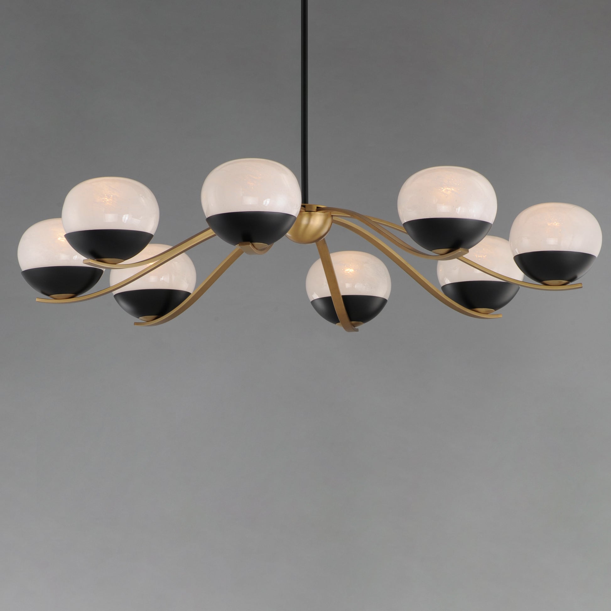 Lucerne 8-Light Chandelier Black/Natural Aged Brass by Maxim Lighting