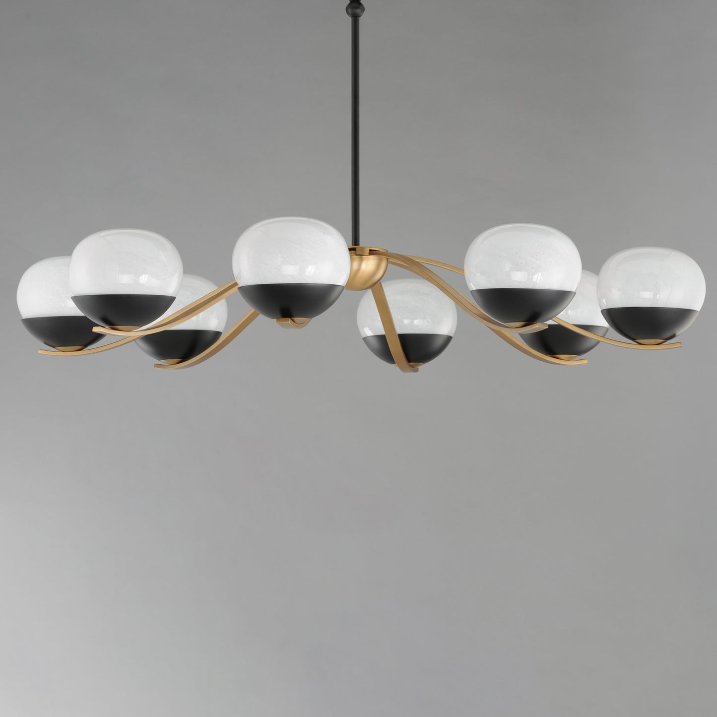 Lucerne 8-Light Chandelier Black/Natural Aged Brass by Maxim Lighting