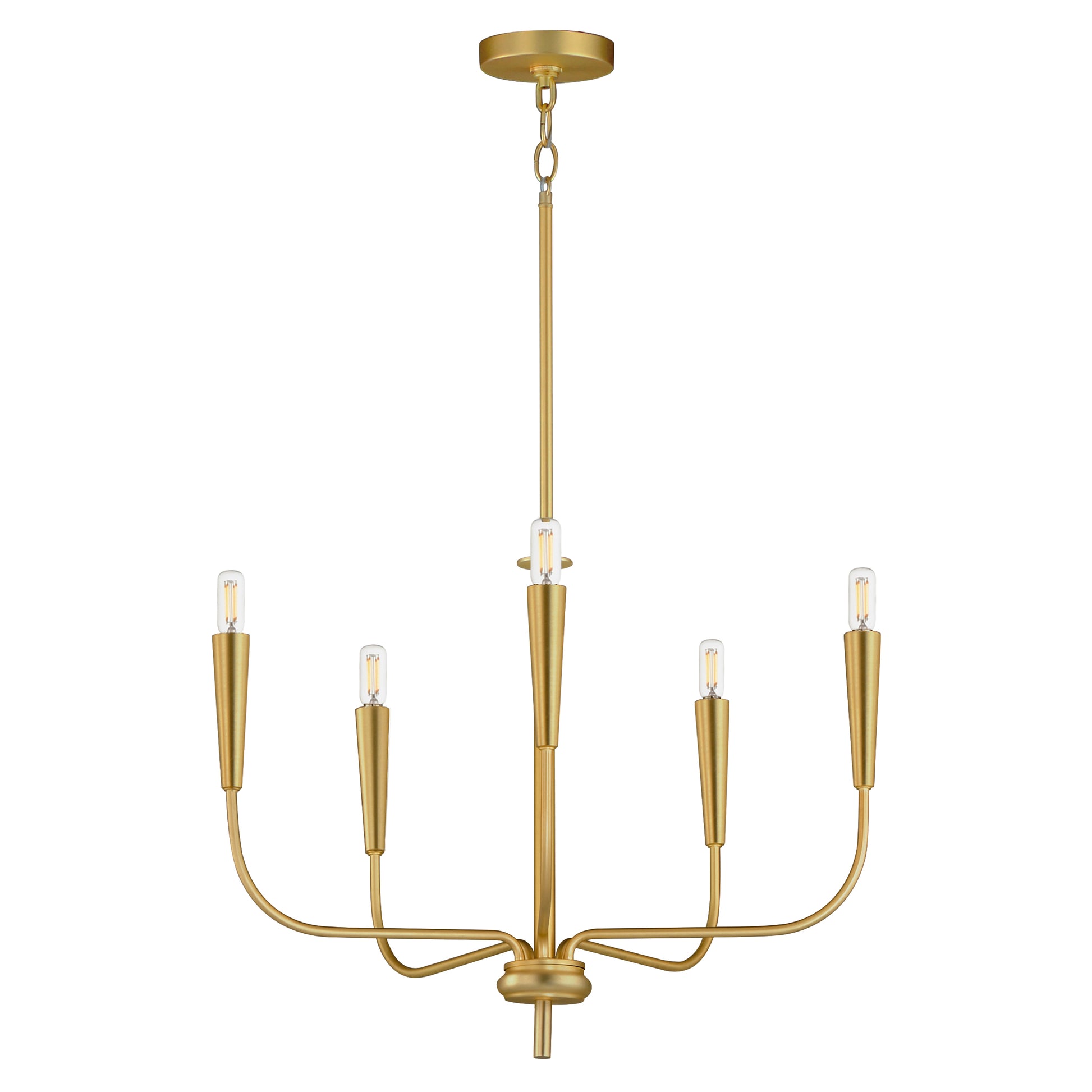 Vela 5-Light Chandelier Satin Brass by Maxim Lighting