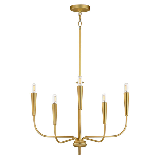 Vela 5-Light Chandelier Satin Brass by Maxim Lighting