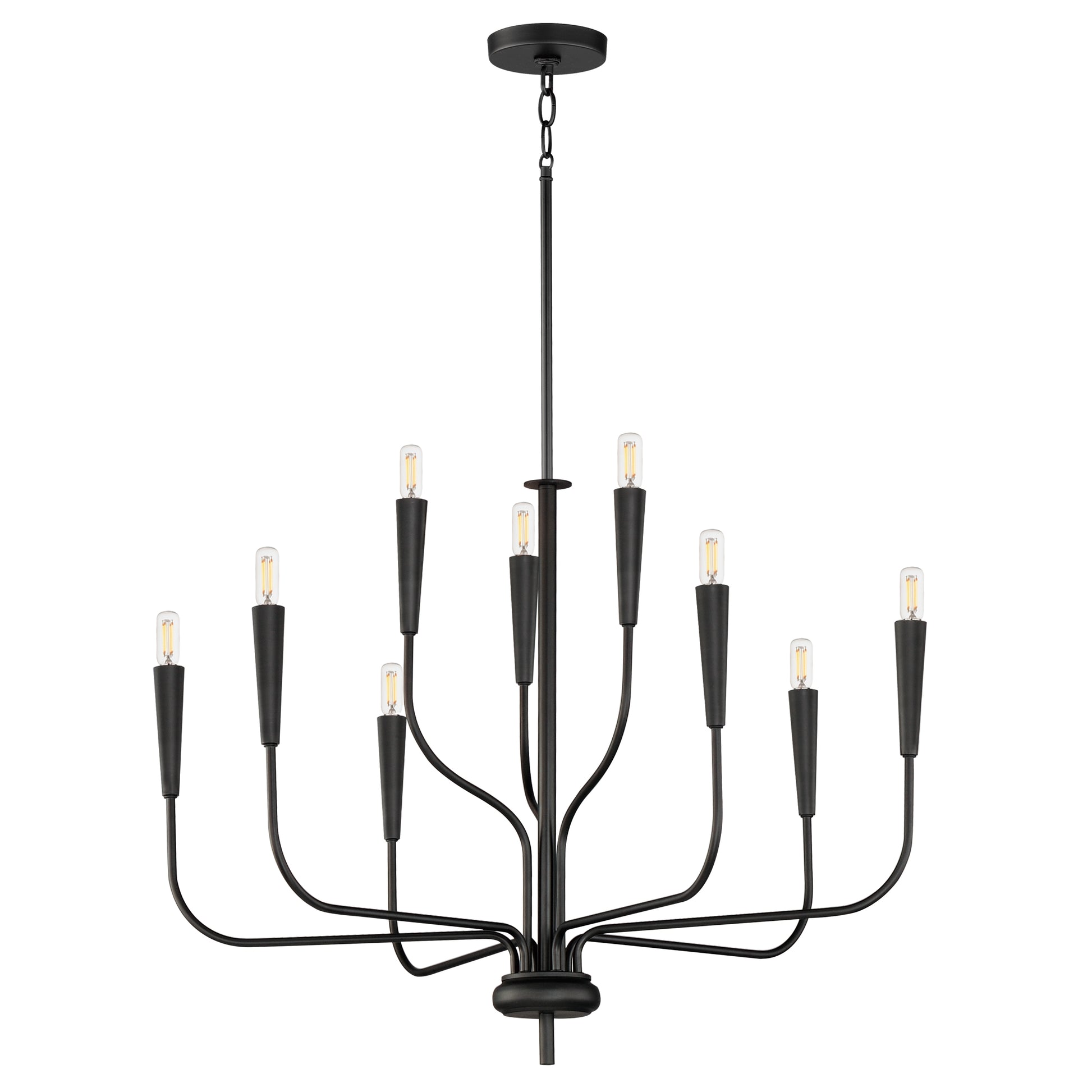 Vela 9-Light Chandelier Black by Maxim Lighting