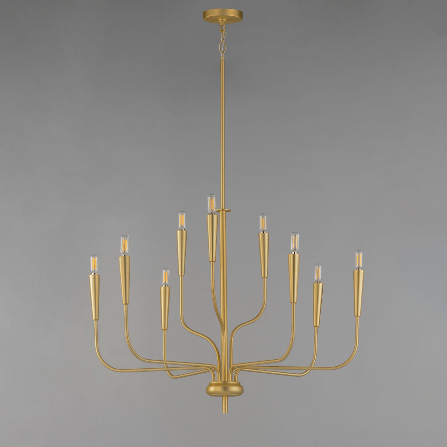 Vela 9-Light Chandelier Satin Brass by Maxim Lighting