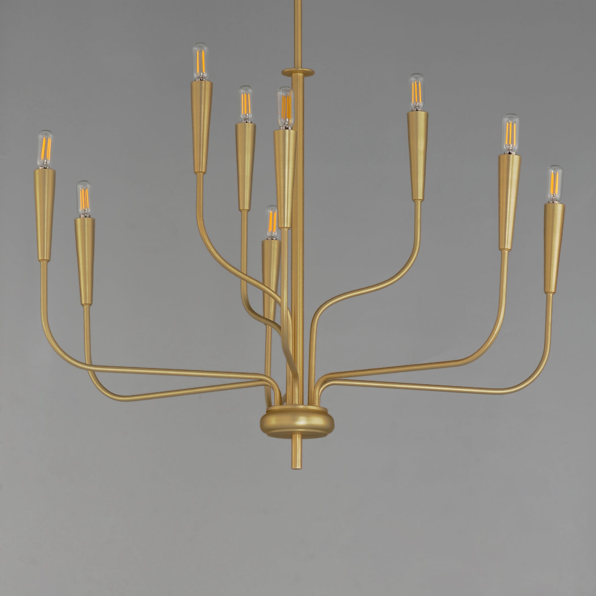 Vela 9-Light Chandelier Satin Brass by Maxim Lighting