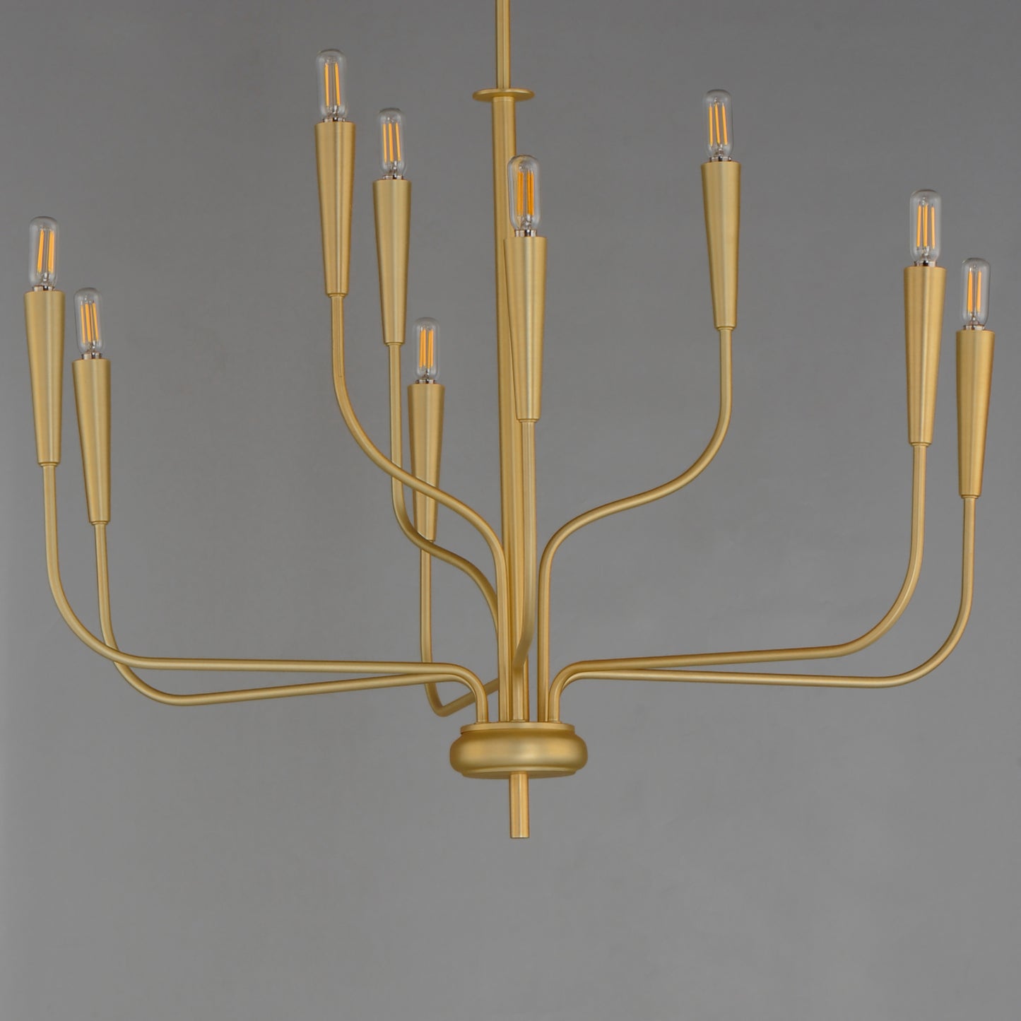 Vela 9-Light Chandelier Satin Brass by Maxim Lighting