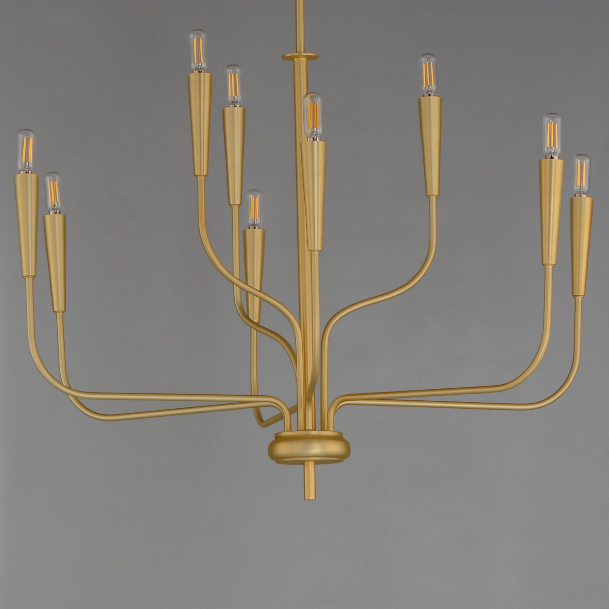 Vela 9-Light Chandelier Satin Brass by Maxim Lighting
