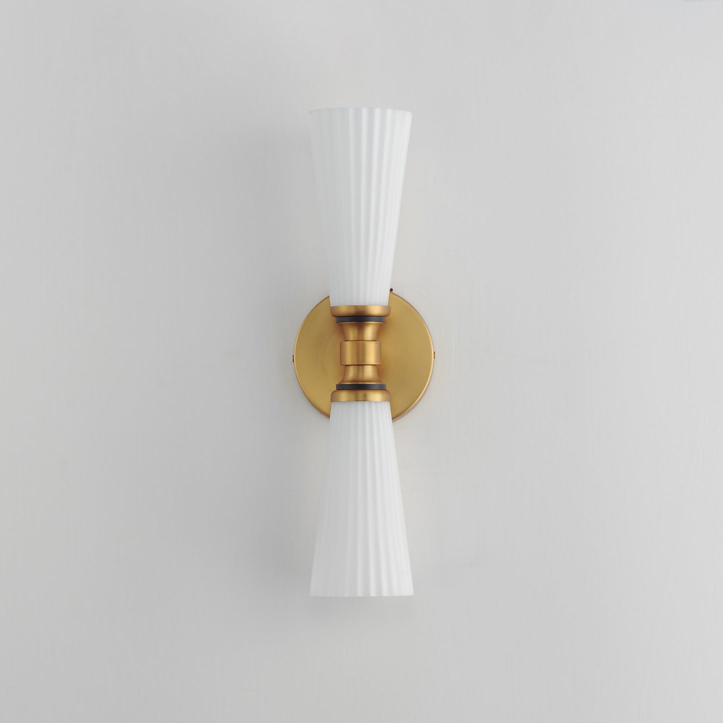Krevat 2-Light Wall Sconce Black/Natural Aged Brass by Maxim Lighting