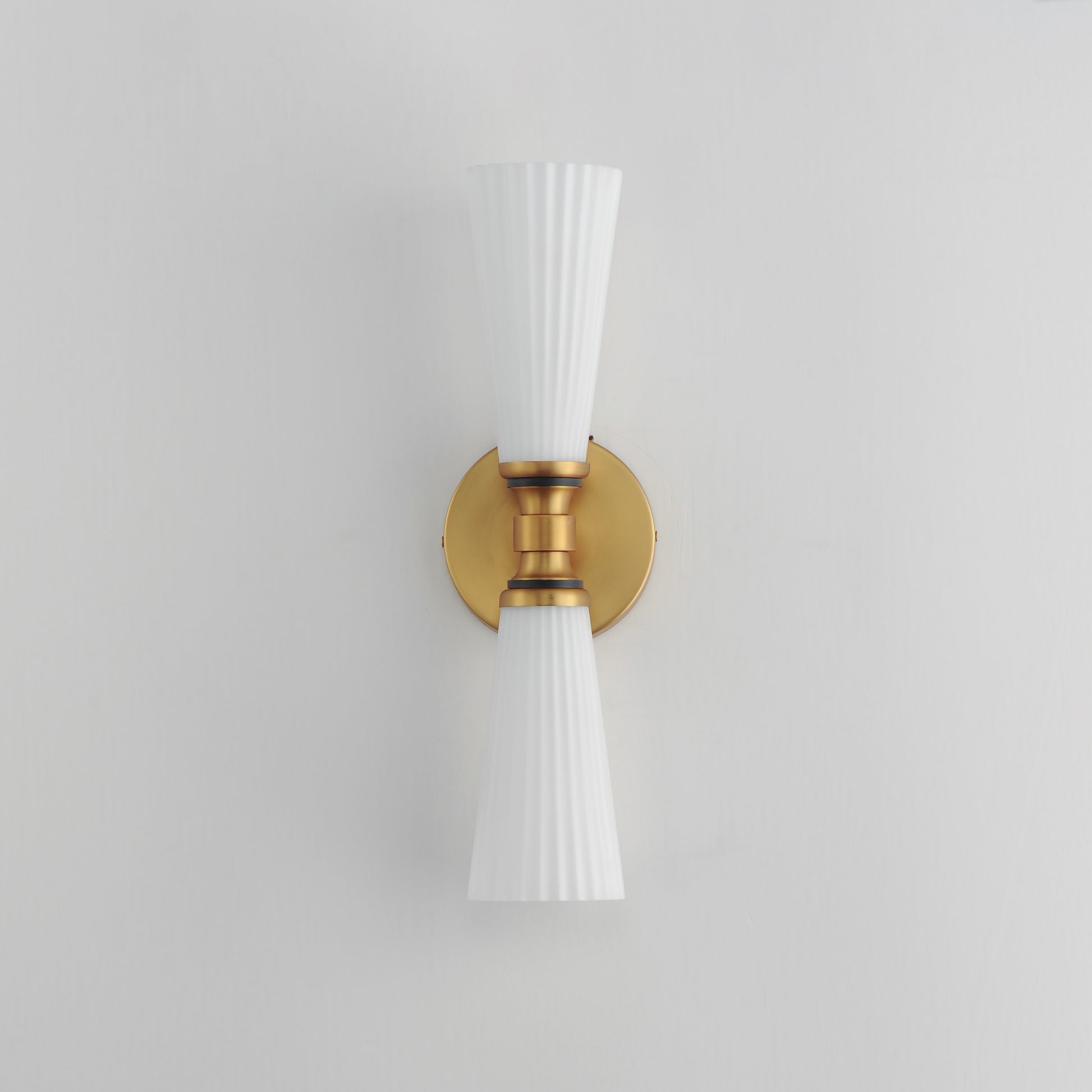 Krevat 2-Light Wall Sconce Black/Natural Aged Brass by Maxim Lighting
