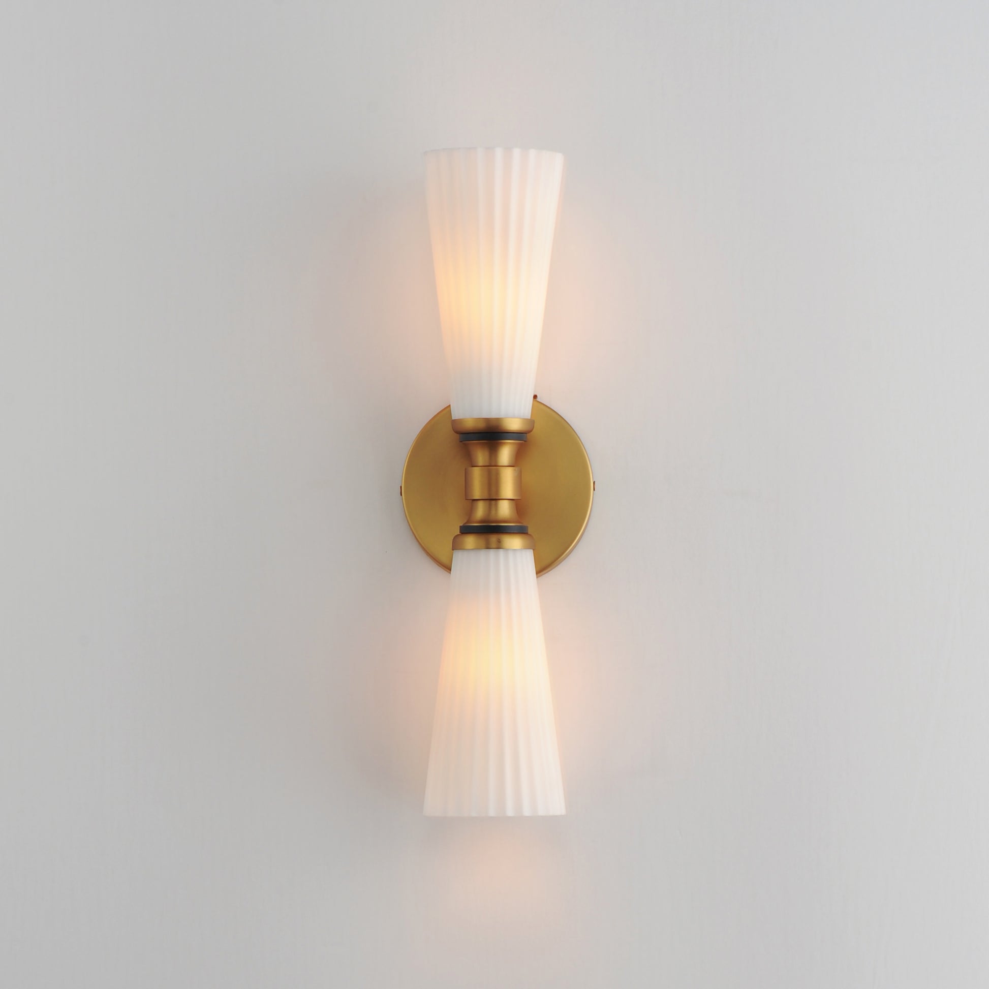 Krevat 2-Light Wall Sconce Black/Natural Aged Brass by Maxim Lighting