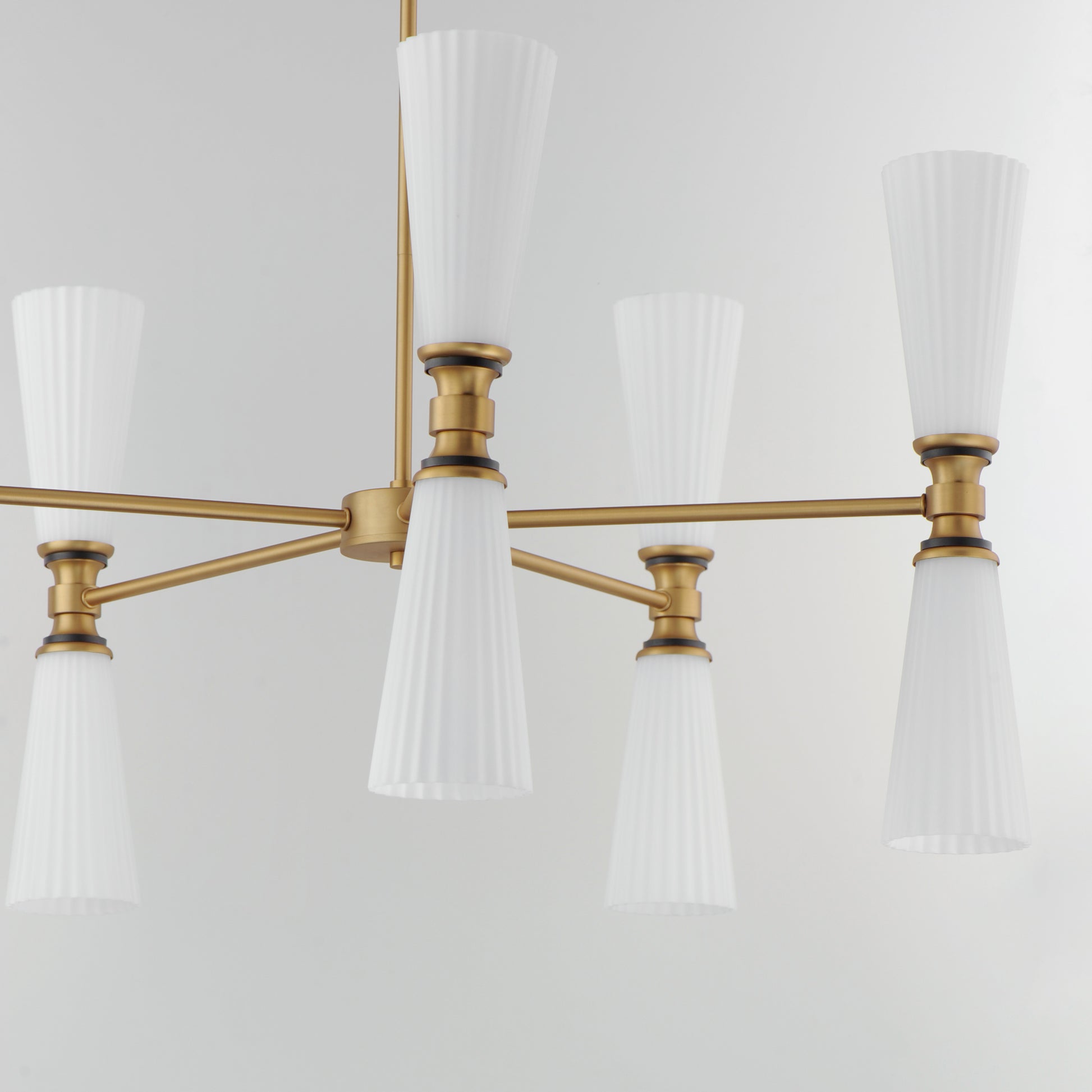 Krevat 10-Light Chandelier Black/Natural Aged Brass by Maxim Lighting