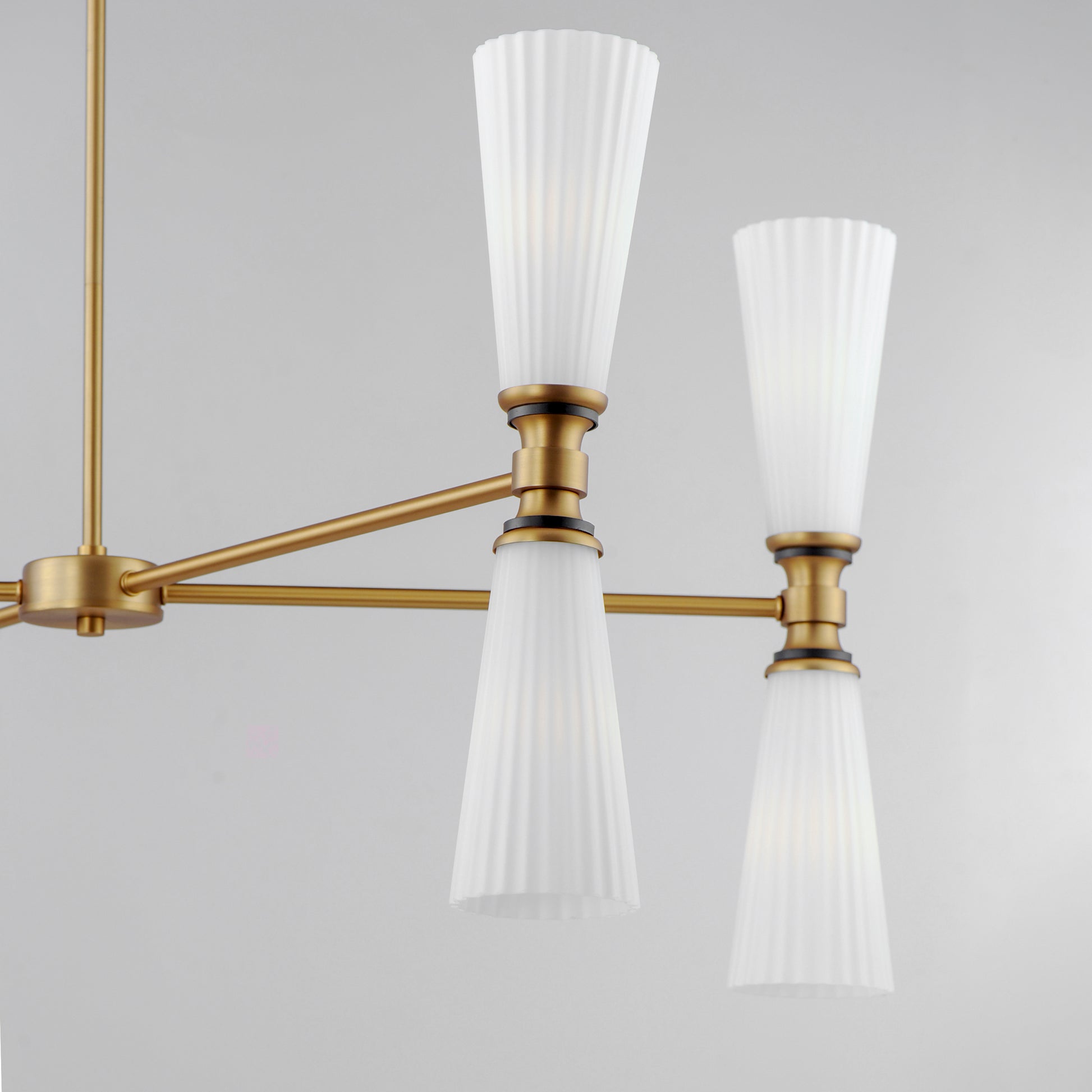 Krevat 8-Light Chandelier Black/Natural Aged Brass by Maxim Lighting