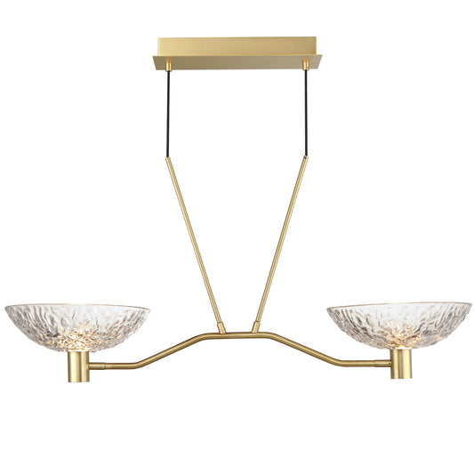 Metropolis 2-Light Linear LED Pendant Satin Brass by Maxim Lighting