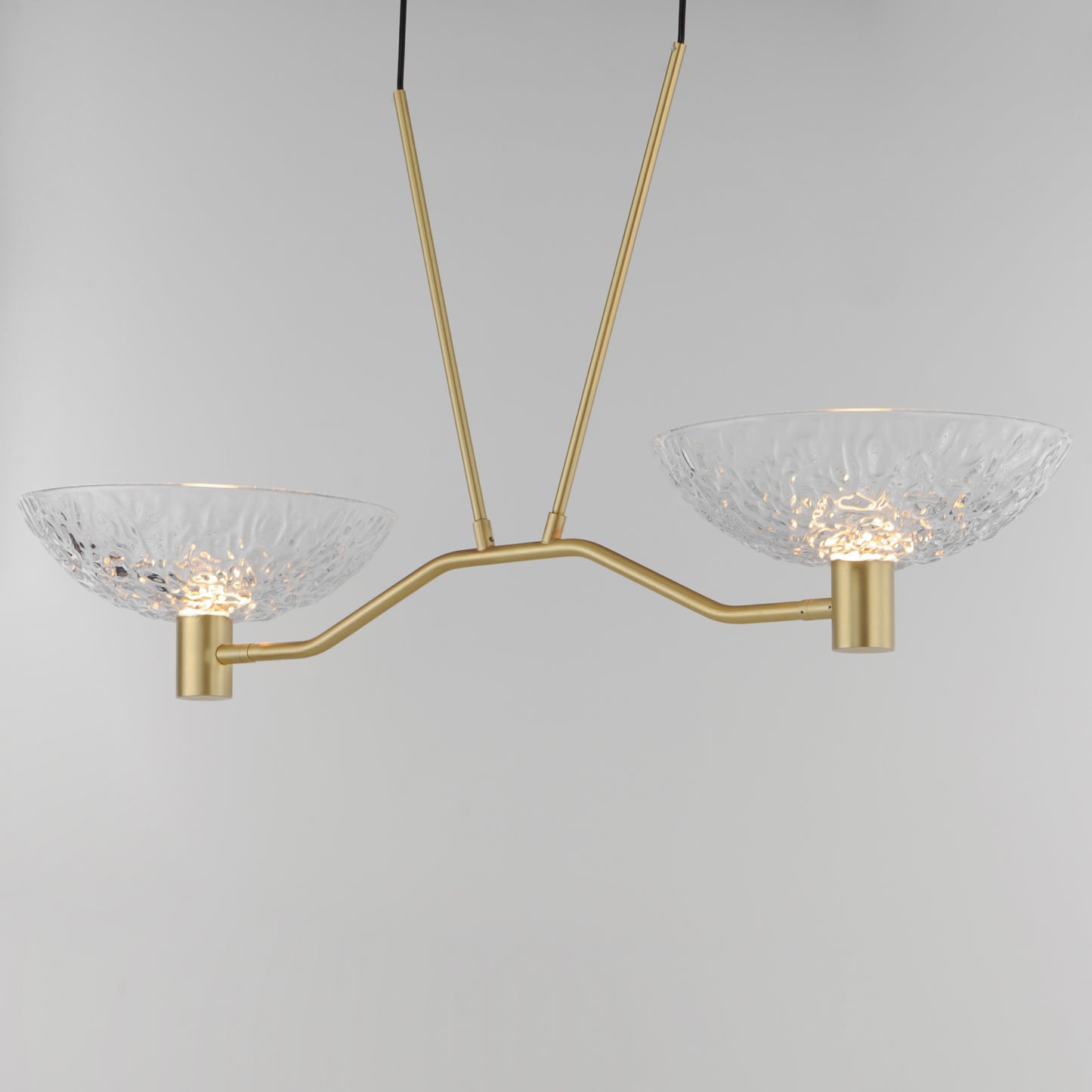 Metropolis 2-Light Linear LED Pendant Satin Brass by Maxim Lighting