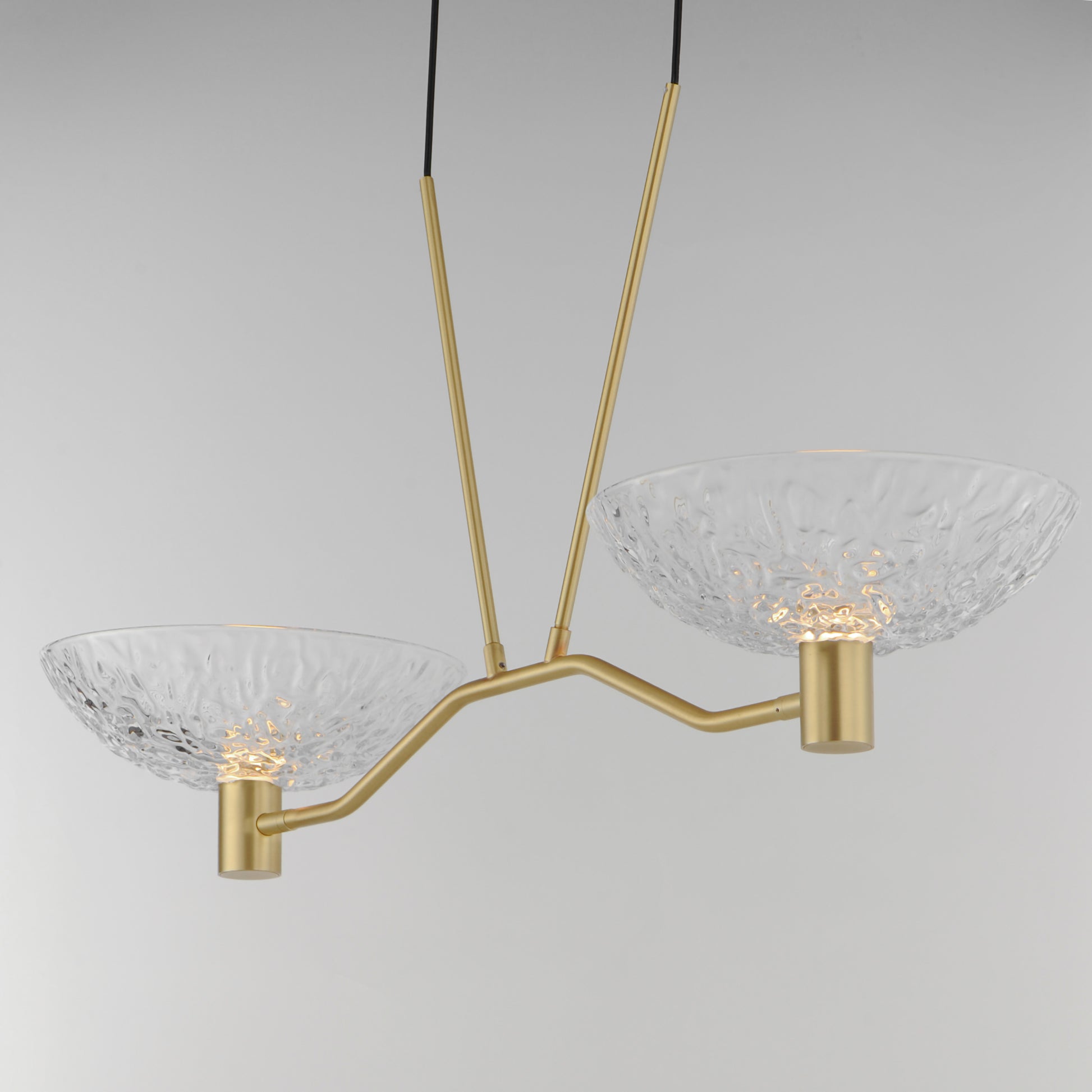 Metropolis 2-Light Linear LED Pendant Satin Brass by Maxim Lighting