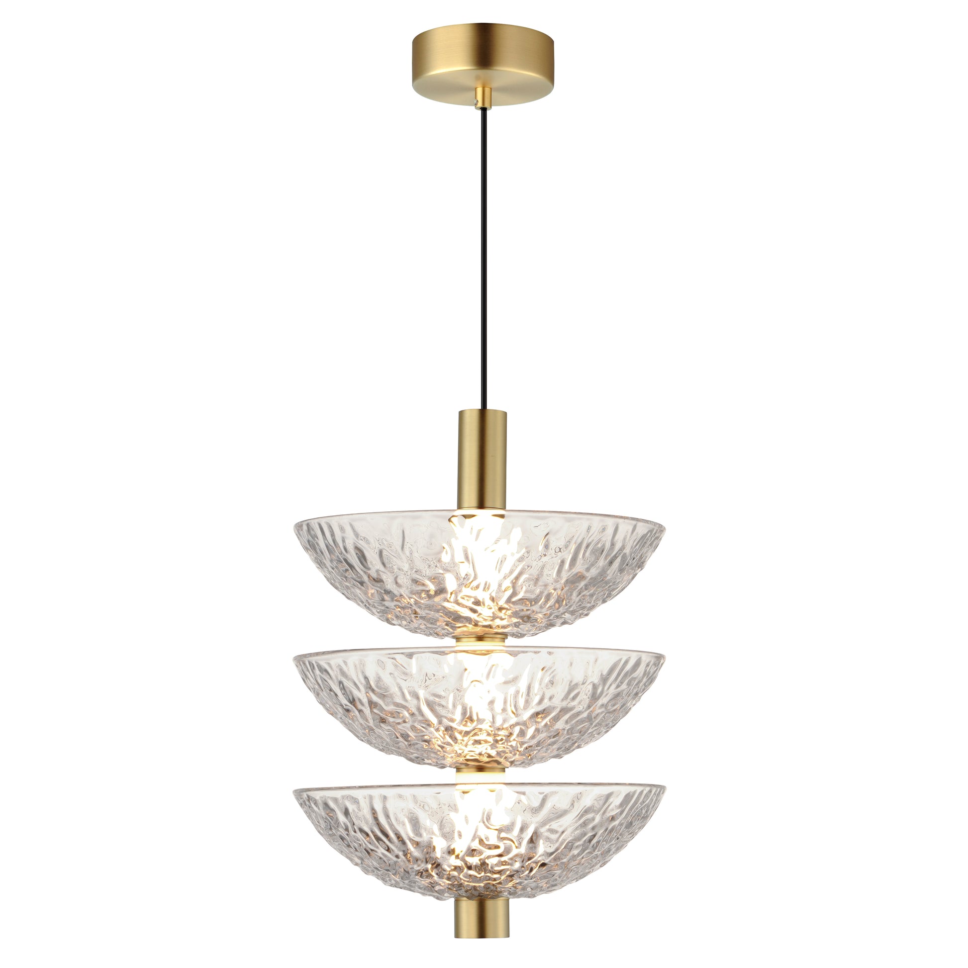Metropolis 3-Light LED Pendant Satin Brass by Maxim Lighting