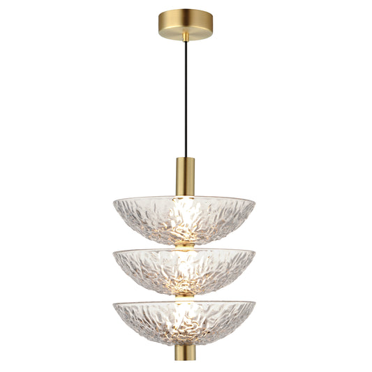 Metropolis 3-Light LED Pendant Satin Brass by Maxim Lighting