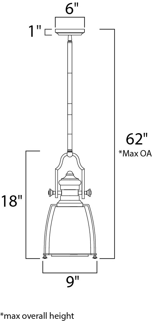 Hi-Bay Pendant Satin Nickel by Maxim Lighting