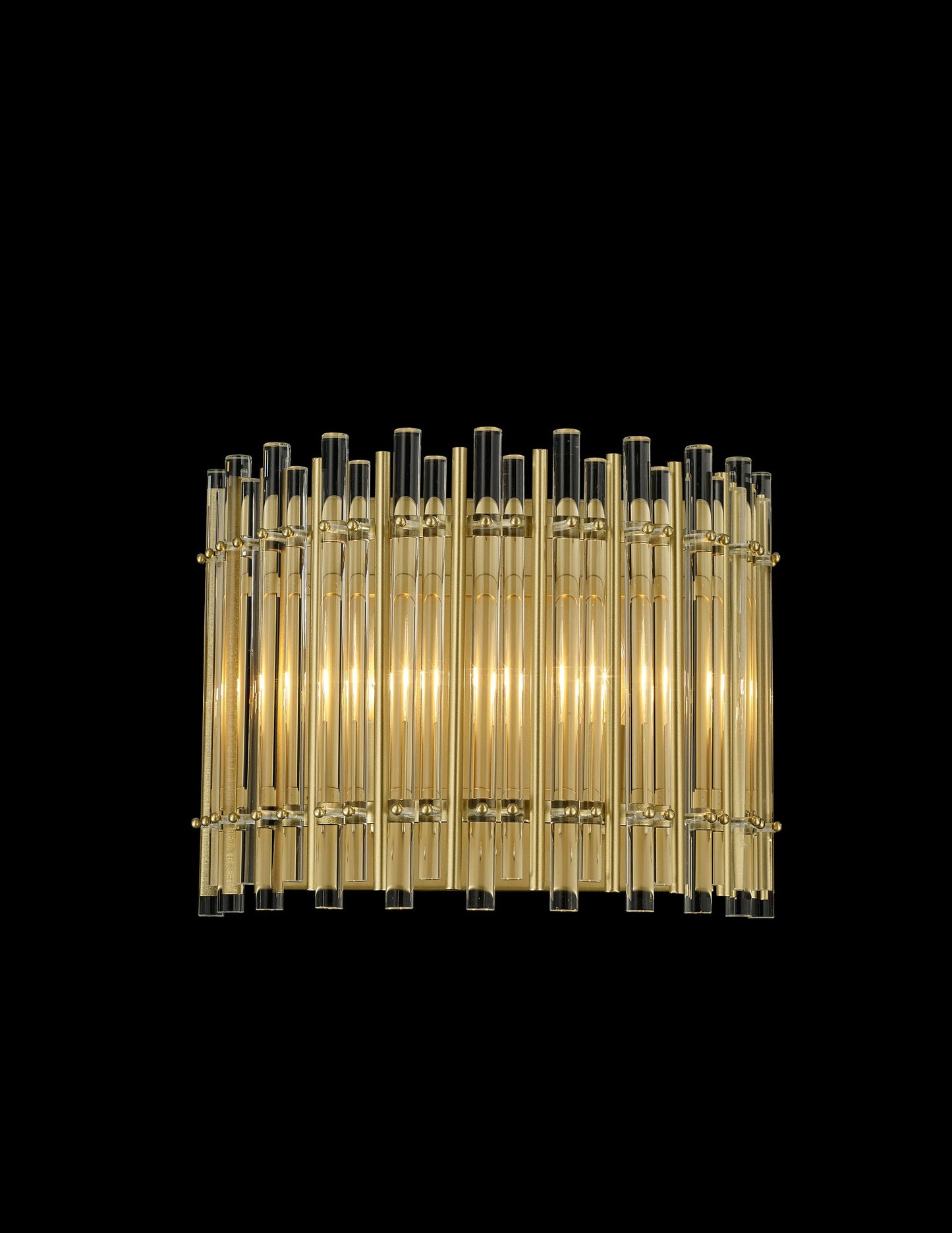 Antonina Wall Sconce 2-Light in Satin Gold 2502WSSG by StarFire Crystal