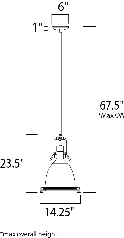 Hi-Bay Pendant Bronze by Maxim Lighting