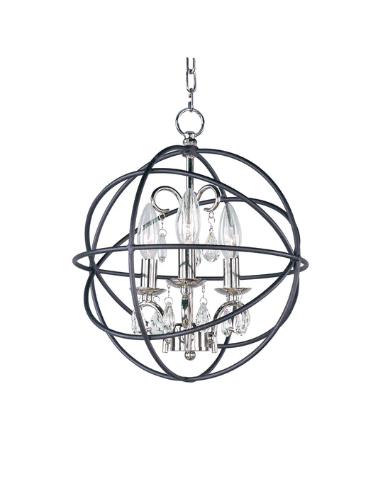 Orbit 3-Light Pendant Anthracite/Polished Nickel by Maxim Lighting