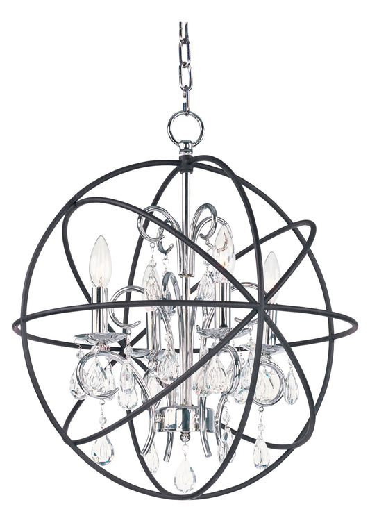 Orbit 4-Light Pendant Anthracite/Polished Nickel by Maxim Lighting