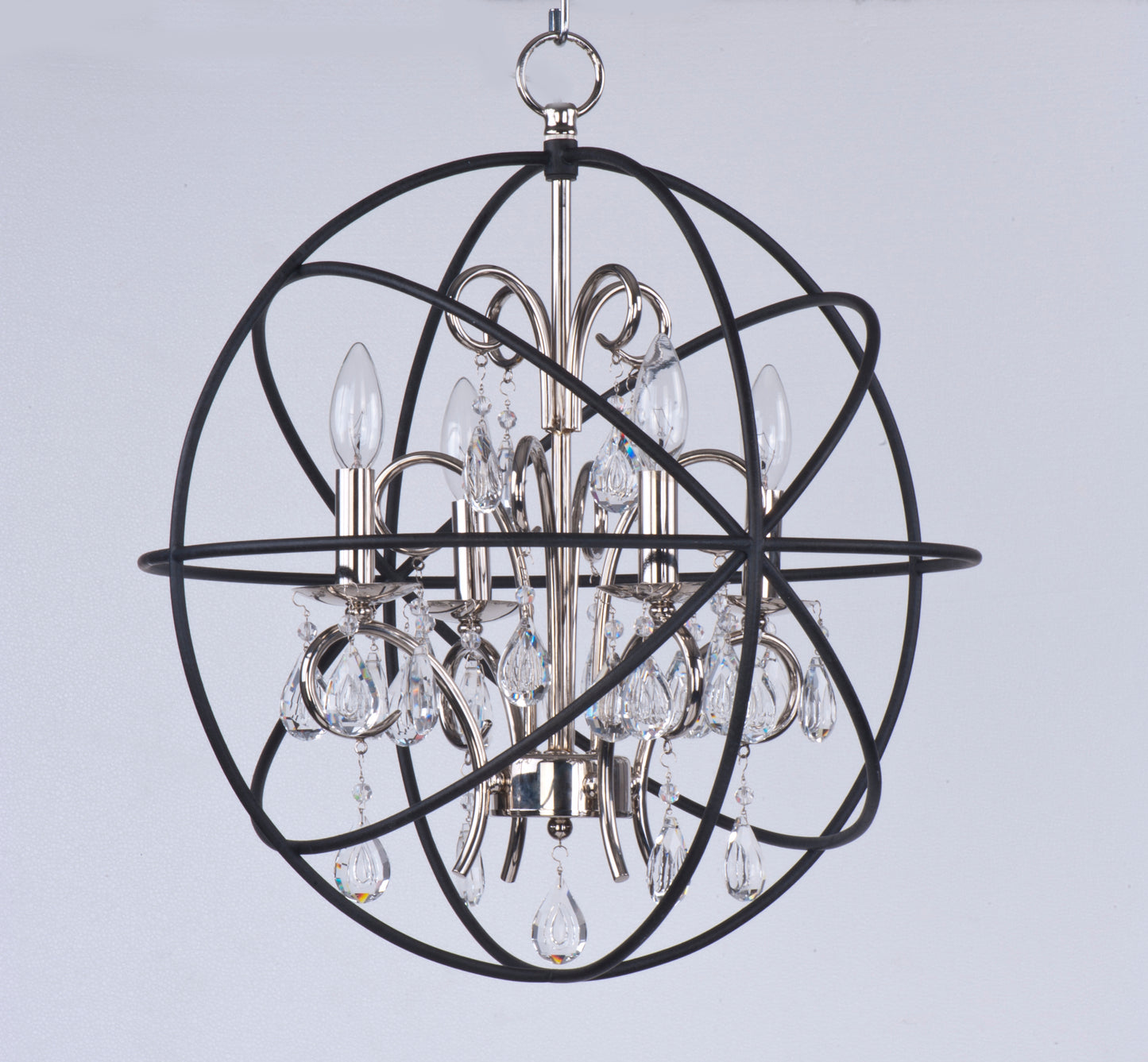 Orbit 4-Light Pendant Anthracite/Polished Nickel by Maxim Lighting