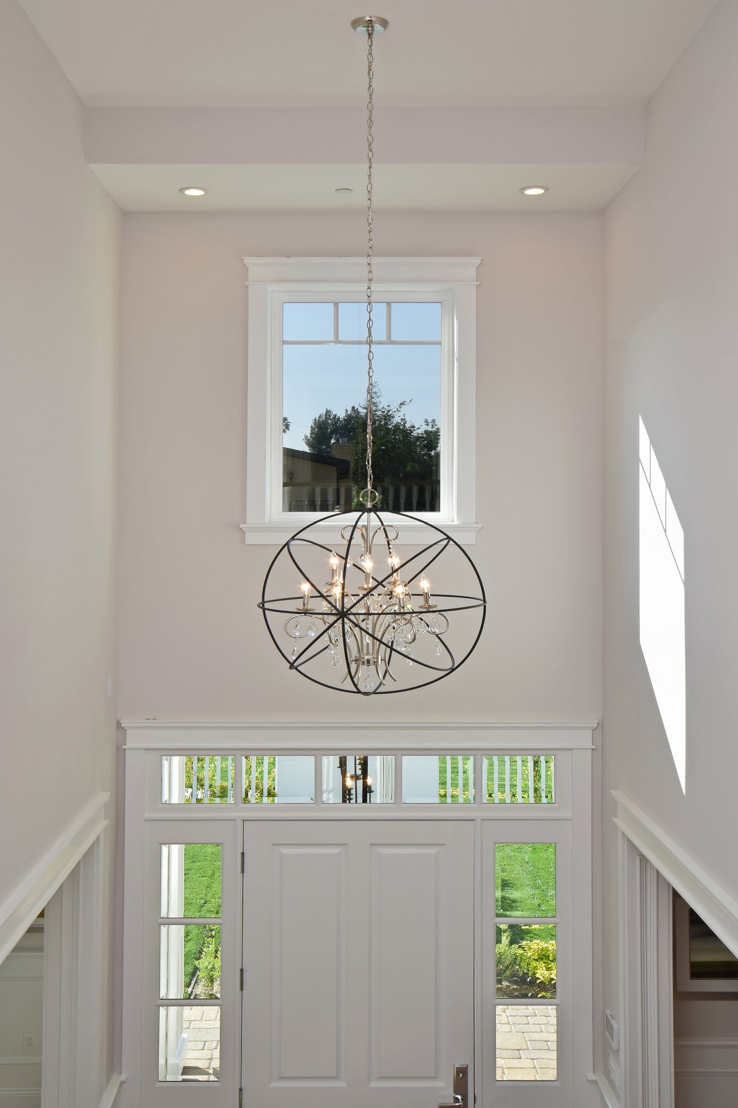 Orbit 9-Light Pendant Anthracite/Polished Nickel by Maxim Lighting