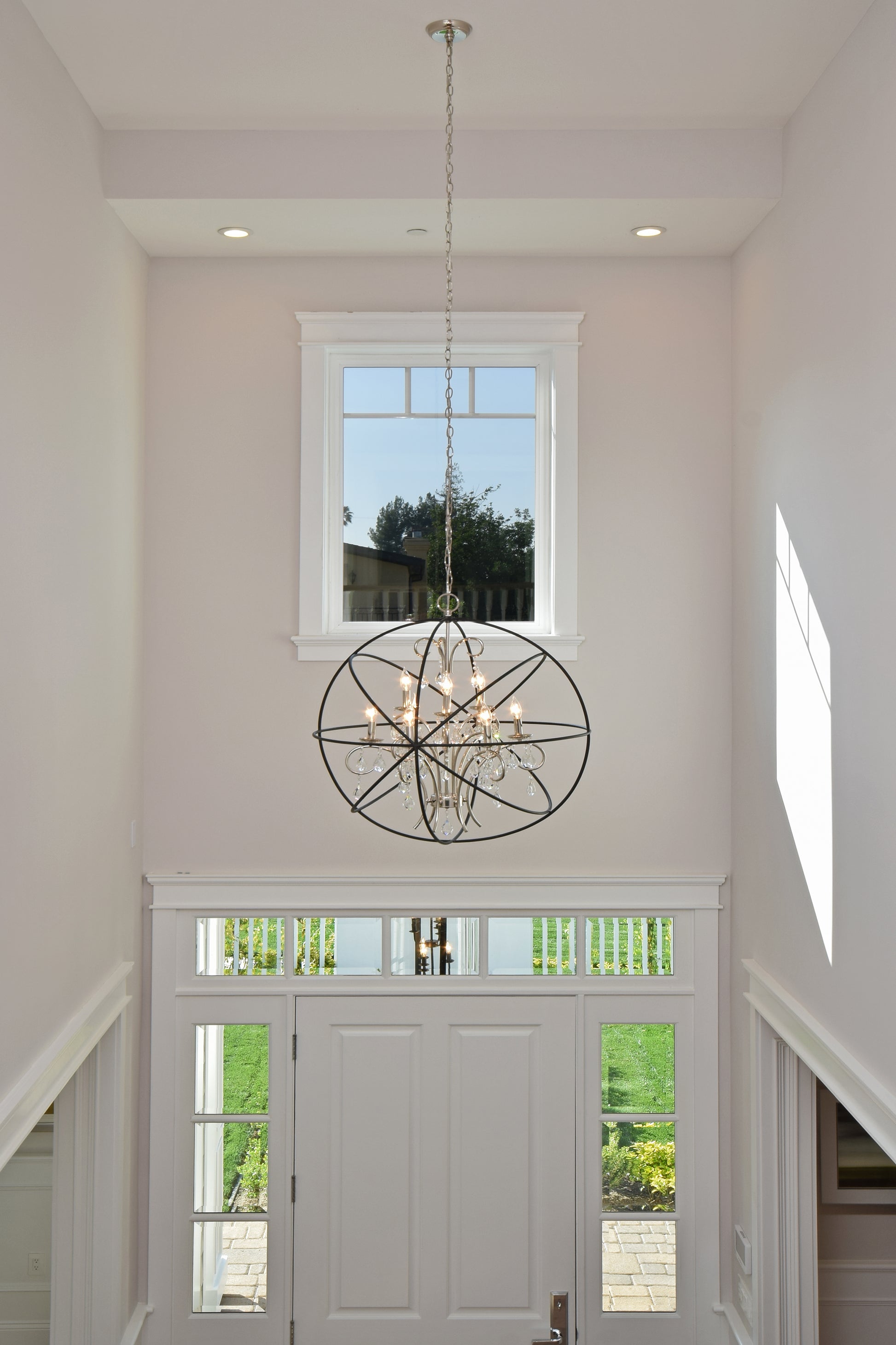 Orbit 9-Light Pendant Anthracite/Polished Nickel by Maxim Lighting