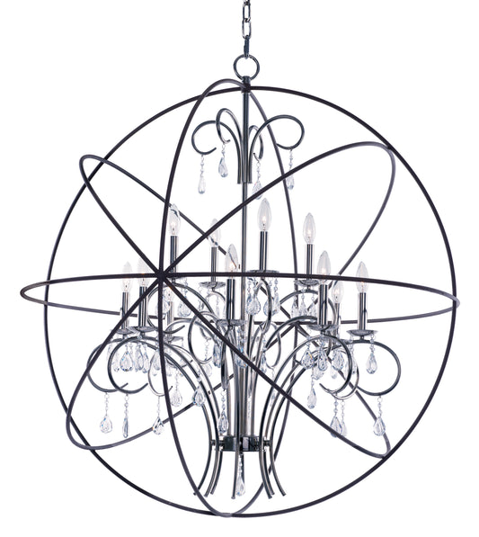 Orbit 12-Light Pendant Anthracite/Polished Nickel by Maxim Lighting