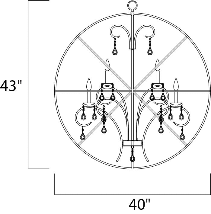 Orbit 12-Light Pendant Oil Rubbed Bronze by Maxim Lighting