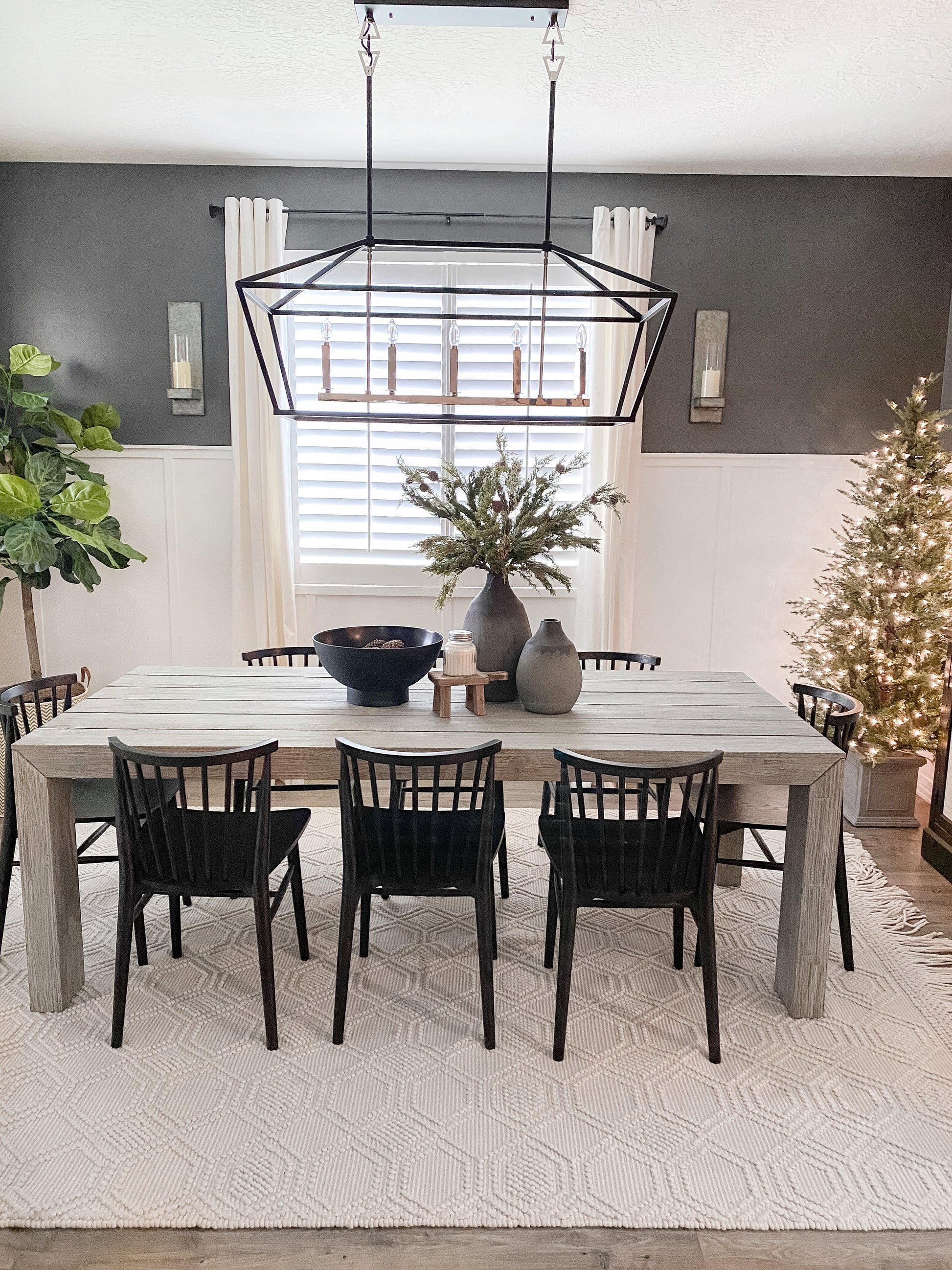Abode 5-Light Linear Chandelier Textured Black/Polished Nickel by Maxim Lighting