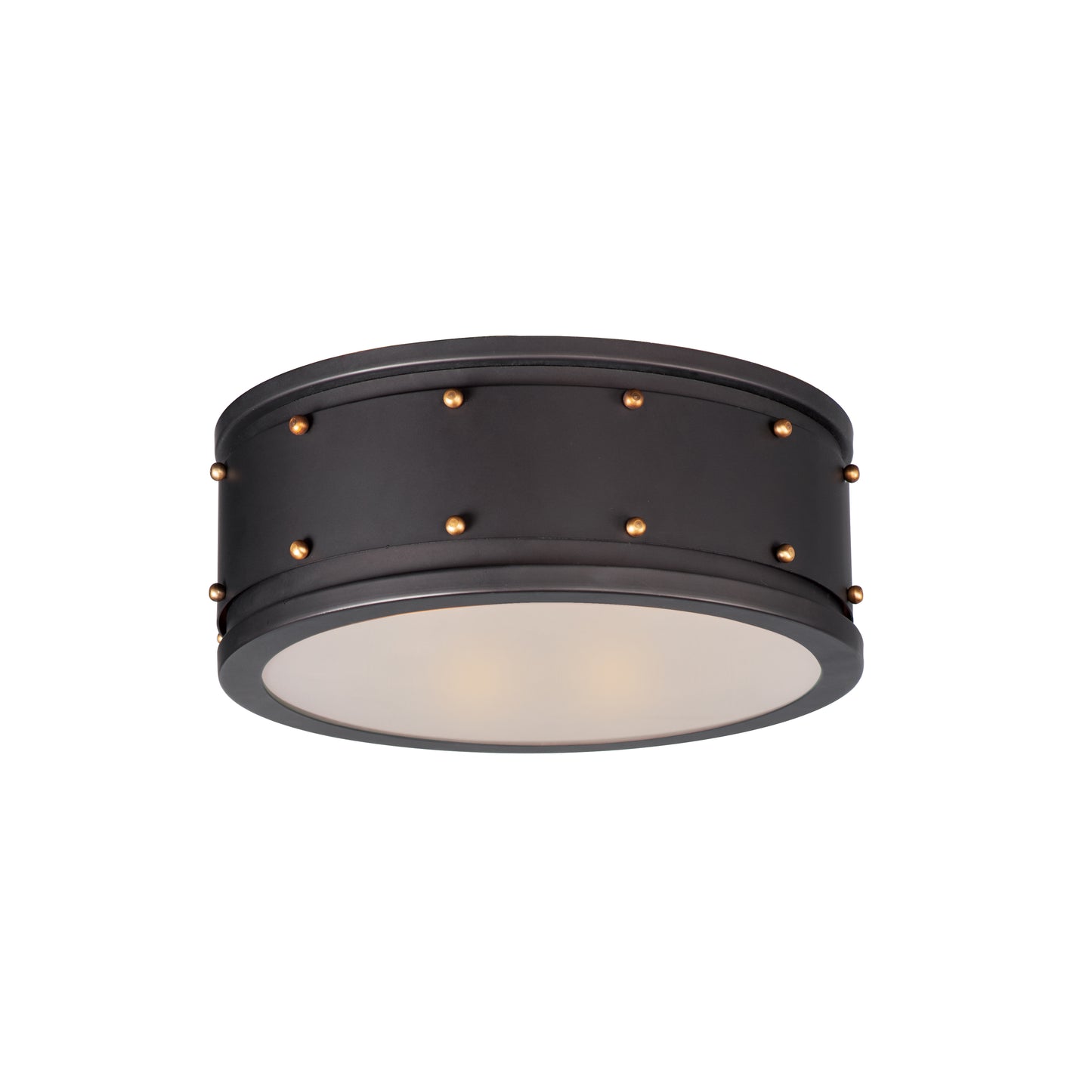 Trestle 2-Light Flush Mount Oil Rubbed Bronze/Antique Brass by Maxim Lighting