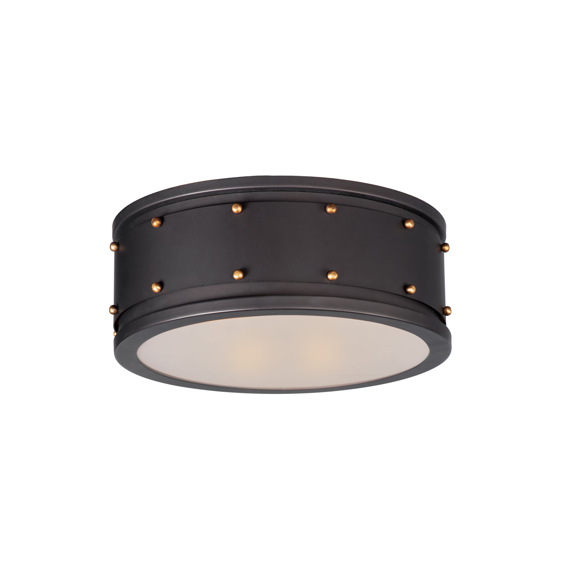 Trestle 2-Light Flush Mount Oil Rubbed Bronze/Antique Brass by Maxim Lighting