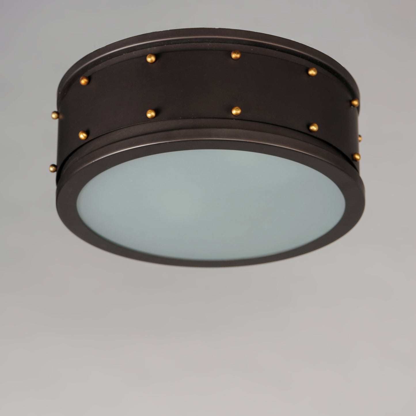 Trestle 2-Light Flush Mount Oil Rubbed Bronze/Antique Brass by Maxim Lighting