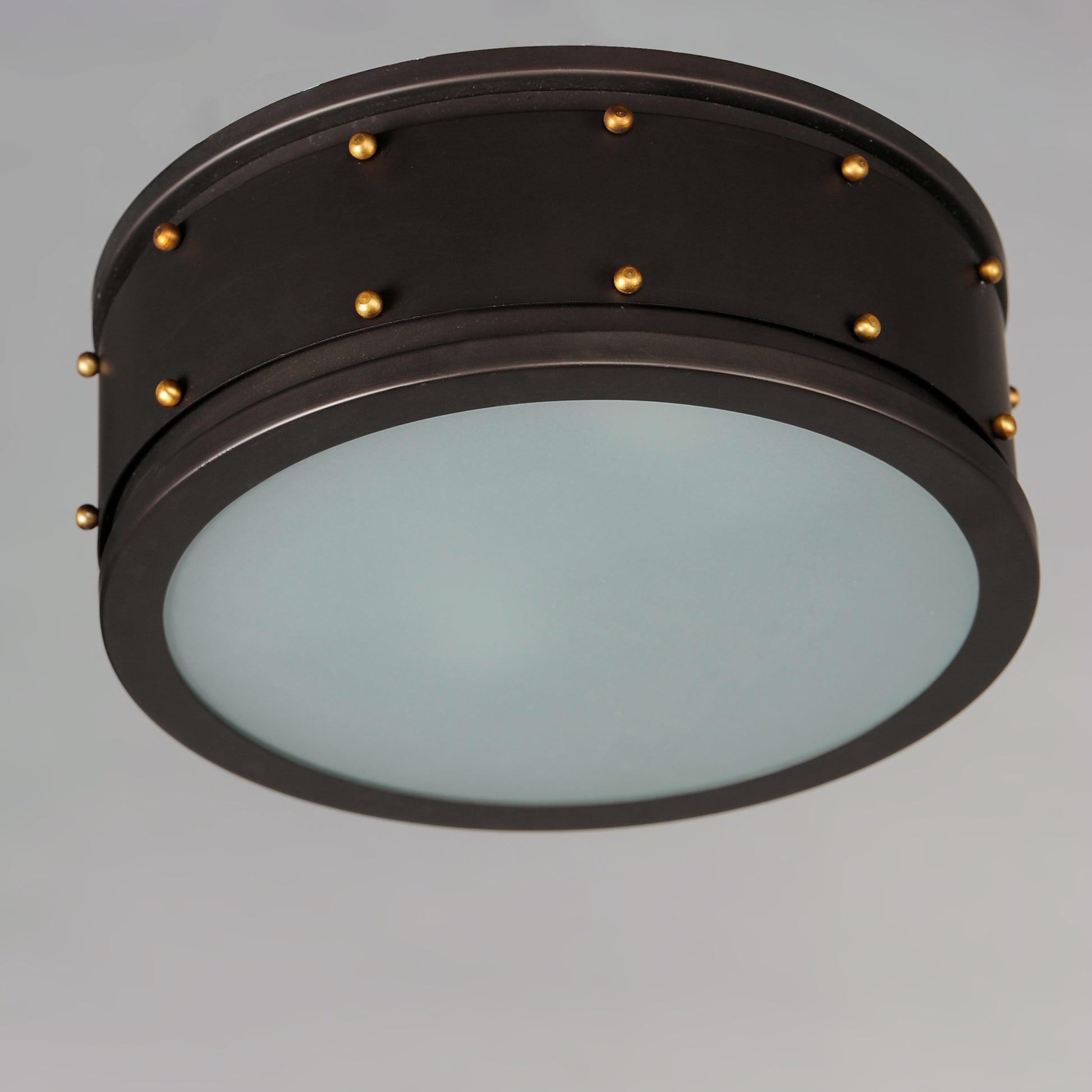 Trestle 2-Light Flush Mount Oil Rubbed Bronze/Antique Brass by Maxim Lighting