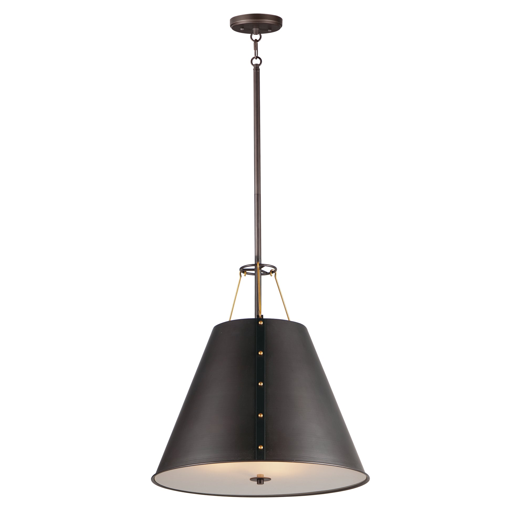 Trestle 3-Light Pendant Oil Rubbed Bronze/Antique Brass by Maxim Lighting