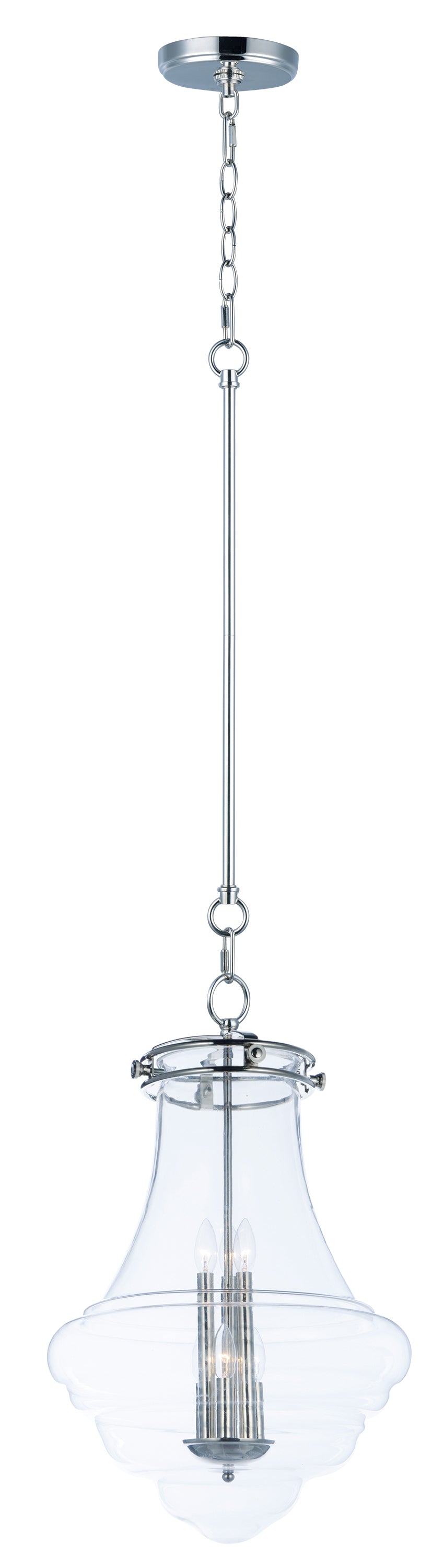Retro 6-Light Pendant Polished Nickel by Maxim Lighting