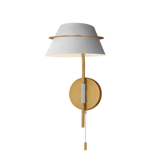 Lucas Sconce with Switch Natural Aged Brass by Maxim Lighting