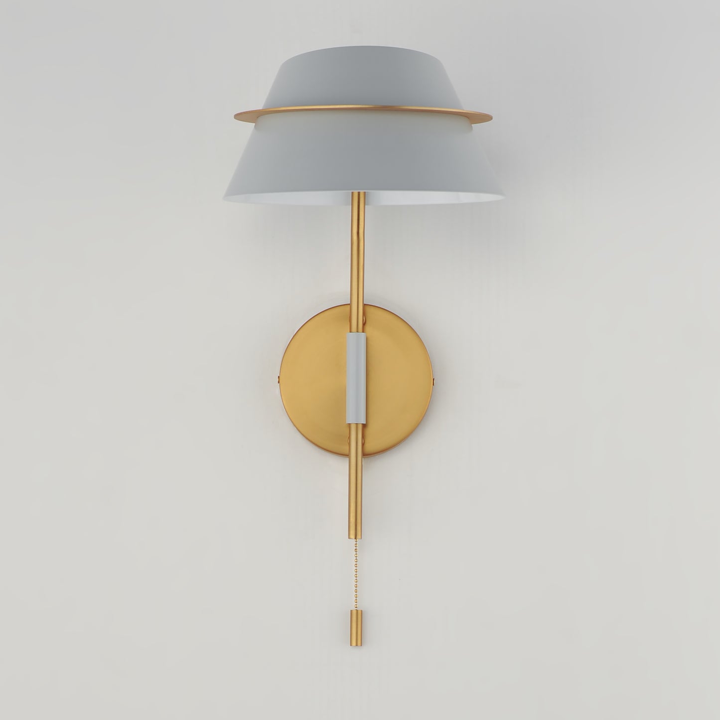 Lucas Sconce with Switch Natural Aged Brass by Maxim Lighting