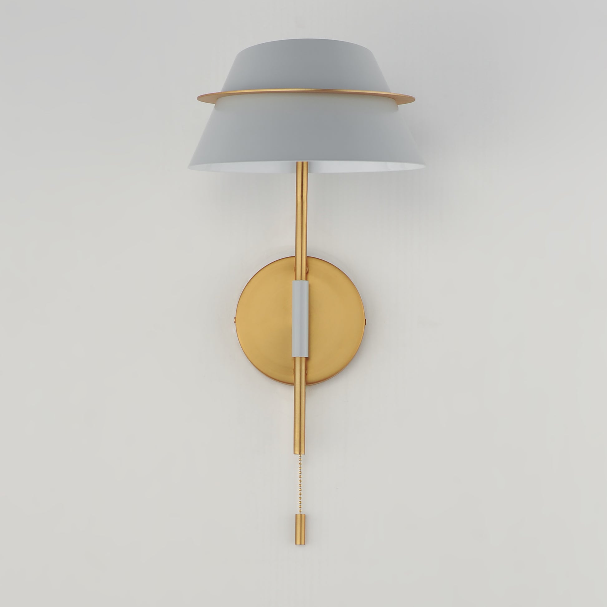 Lucas Sconce with Switch Natural Aged Brass by Maxim Lighting