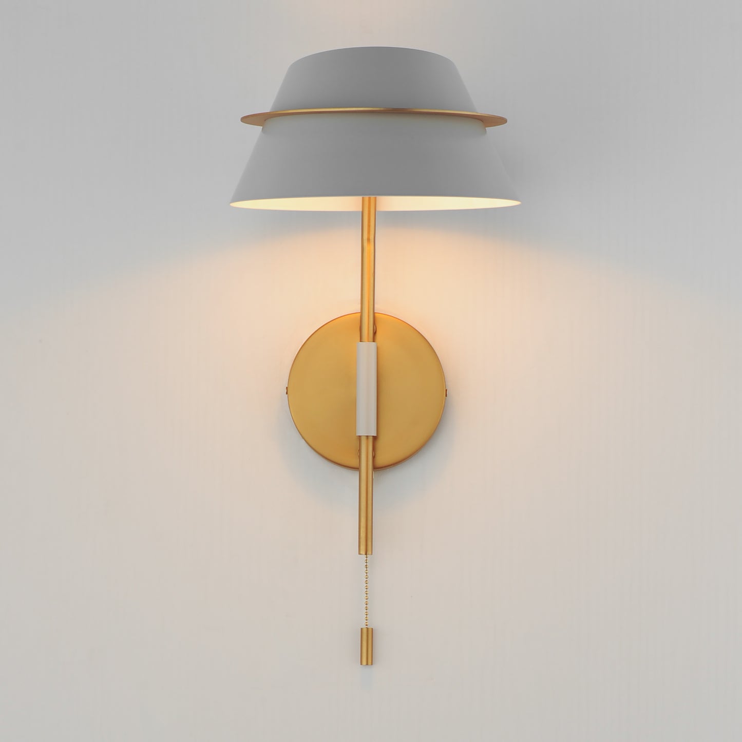 Lucas Sconce with Switch Natural Aged Brass by Maxim Lighting