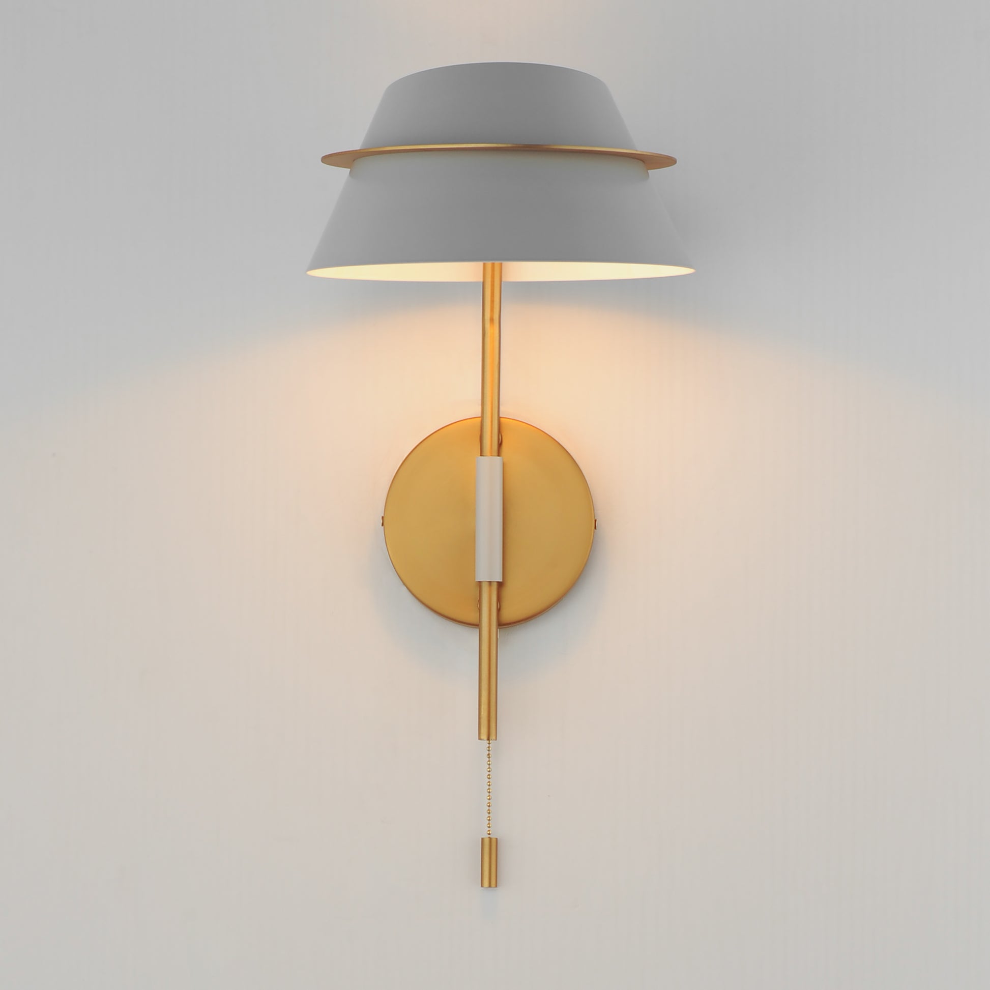 Lucas Sconce with Switch Natural Aged Brass by Maxim Lighting