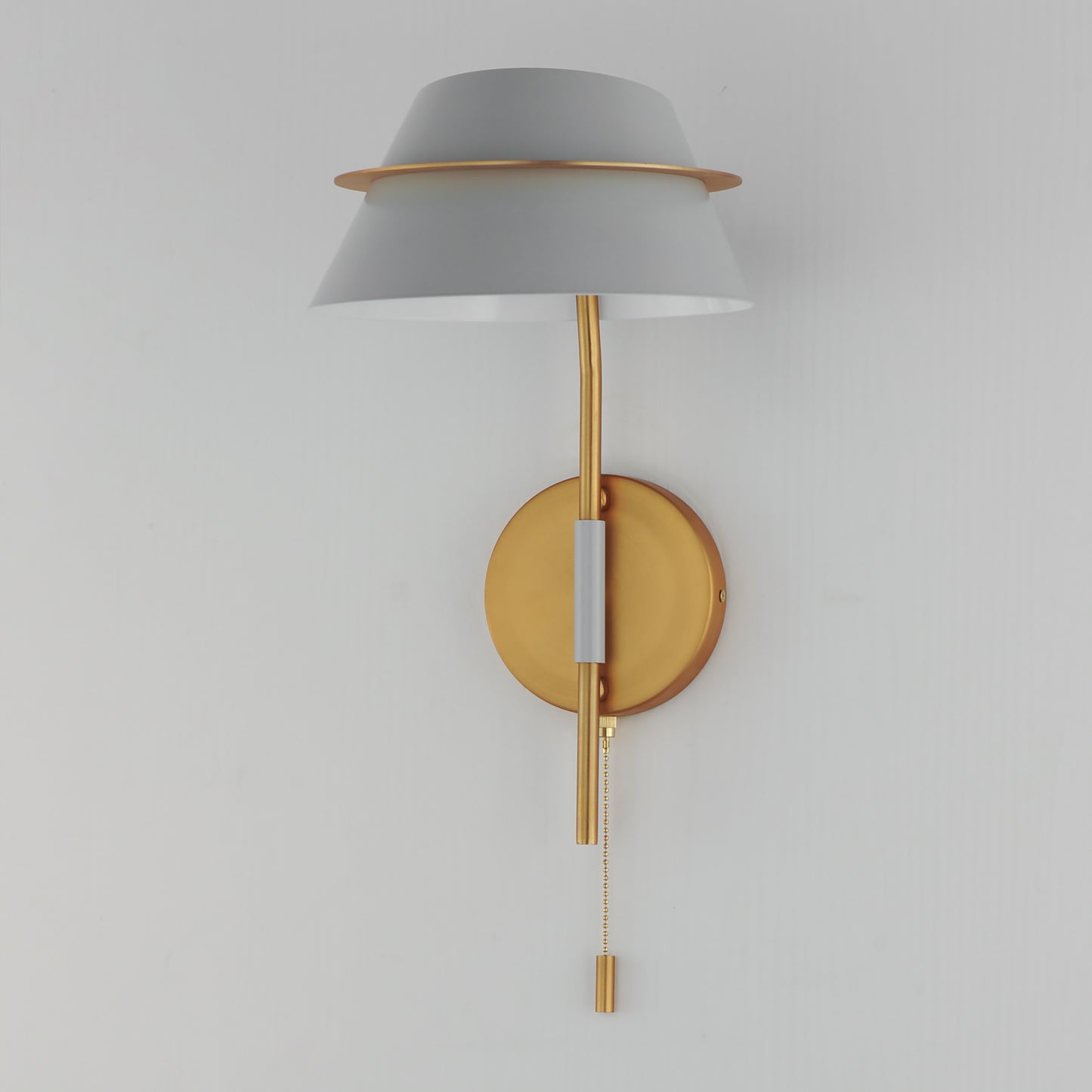 Lucas Sconce with Switch Natural Aged Brass by Maxim Lighting