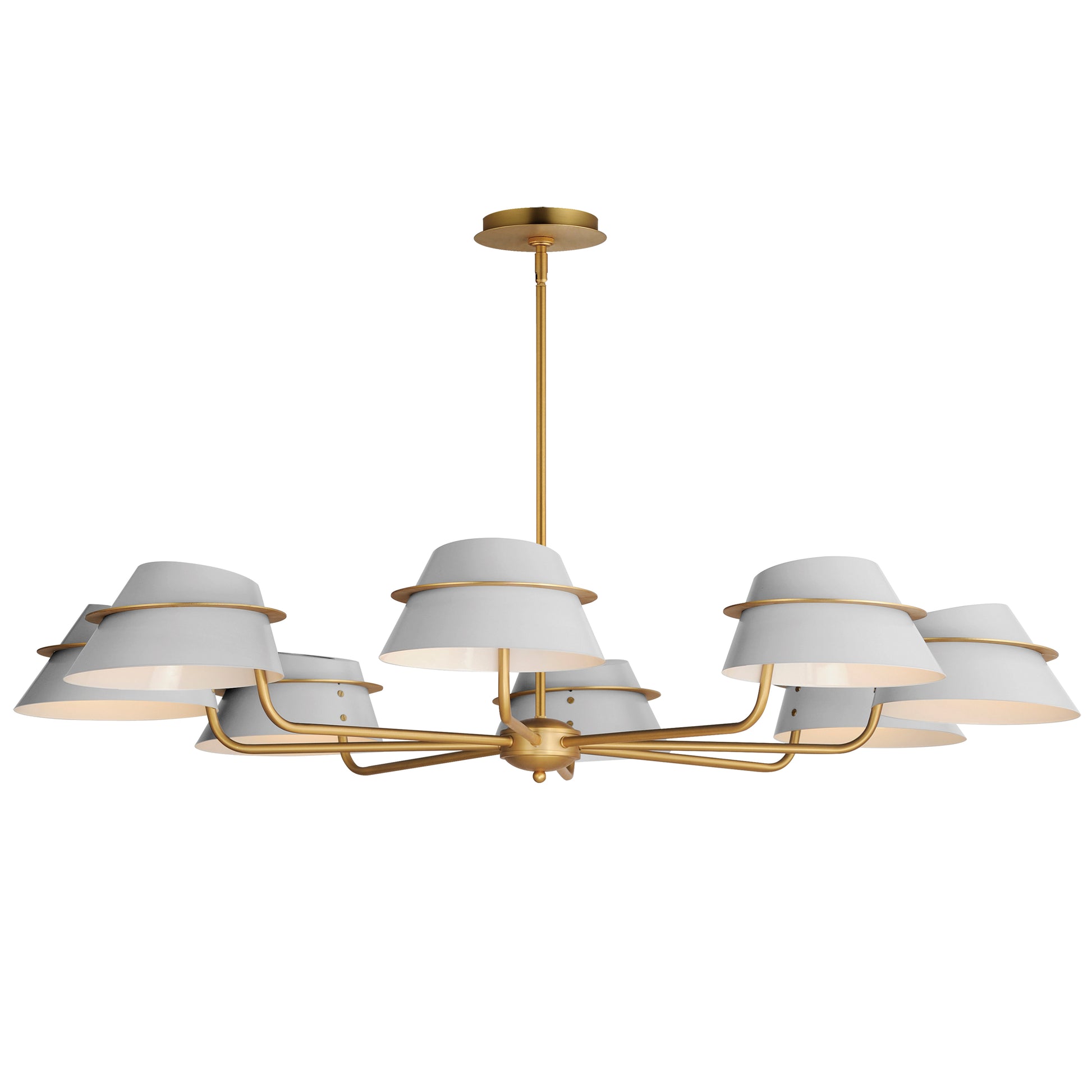 Lucas 8-Light Chandelier Natural Aged Brass by Maxim Lighting
