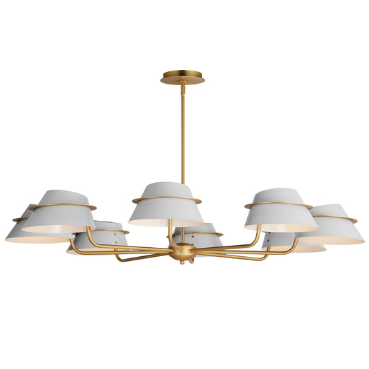 Lucas 8-Light Chandelier Natural Aged Brass by Maxim Lighting