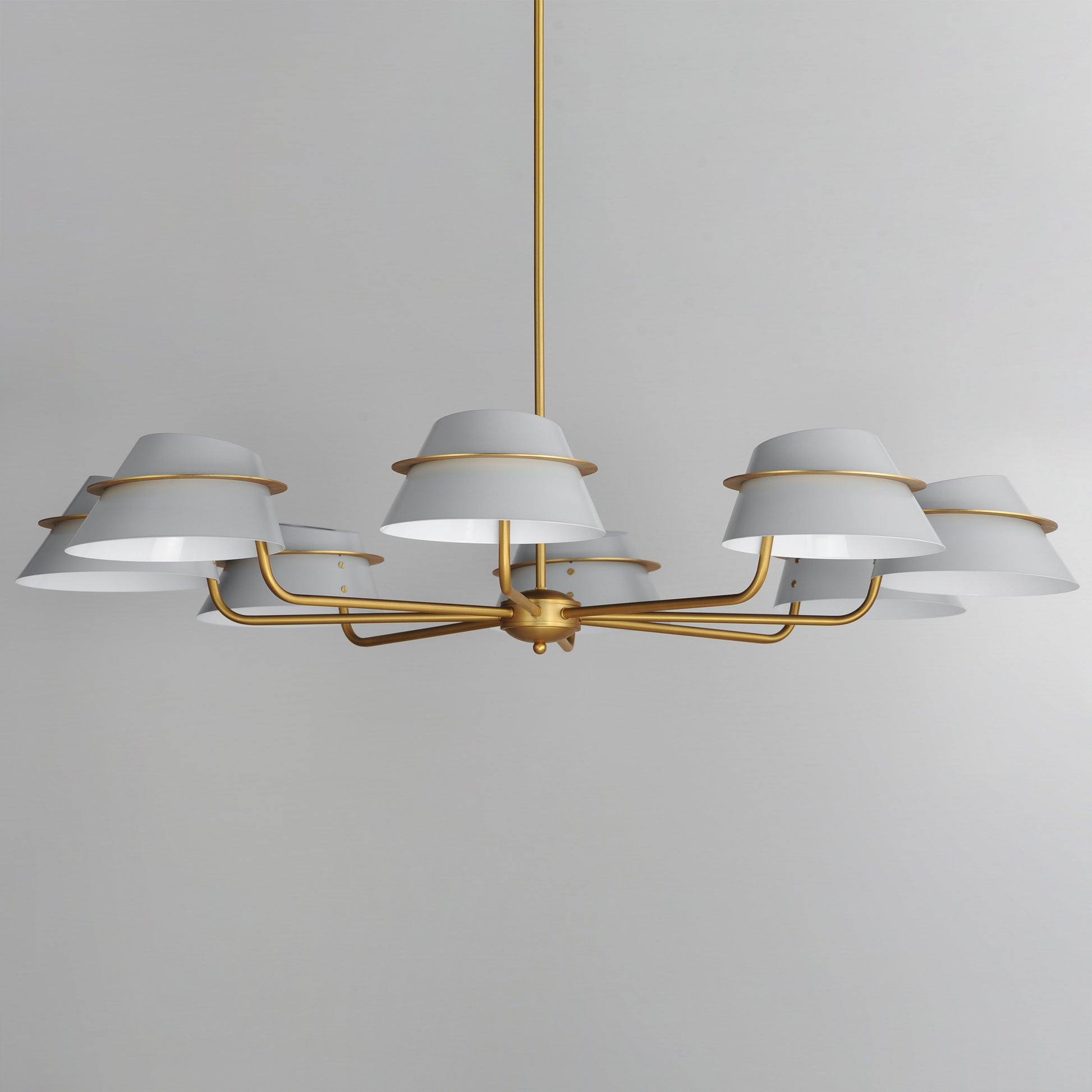 Lucas 8-Light Chandelier Natural Aged Brass by Maxim Lighting