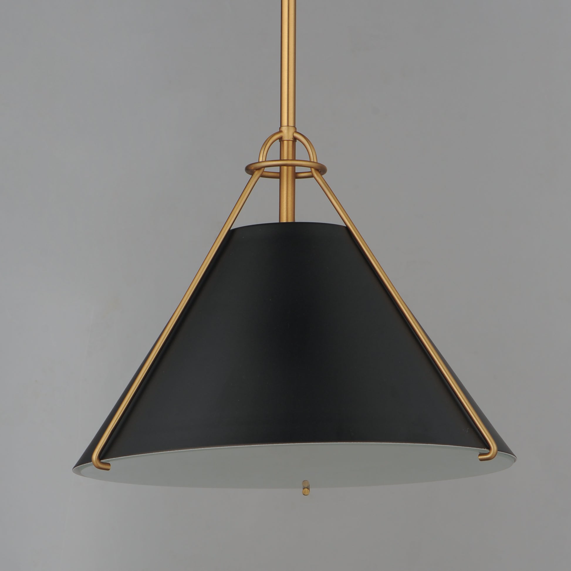 Lucas Pendant Black/Natural Aged Brass by Maxim Lighting