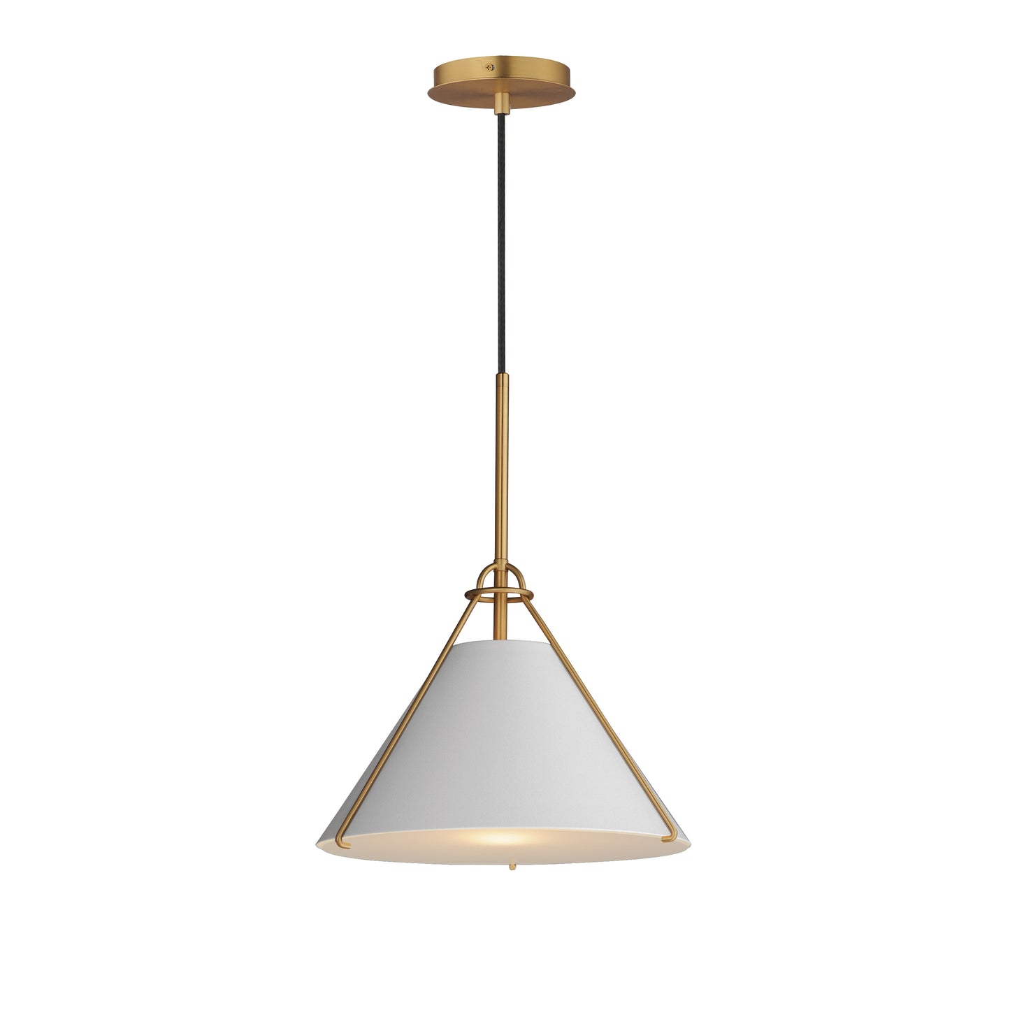 Lucas Pendant Light French Gray/Natural Aged Brass by Maxim Lighting