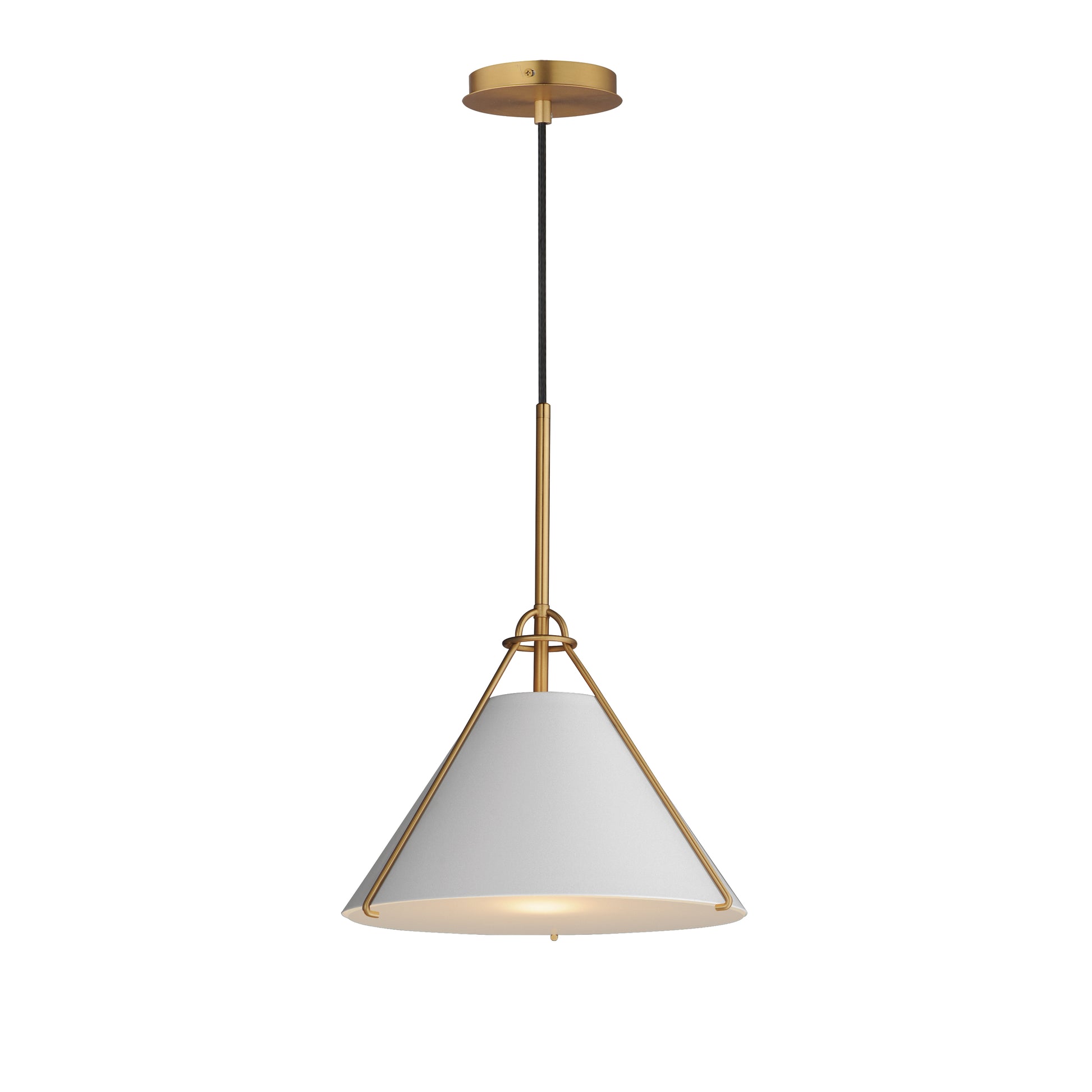 Lucas Pendant Light French Gray/Natural Aged Brass by Maxim Lighting